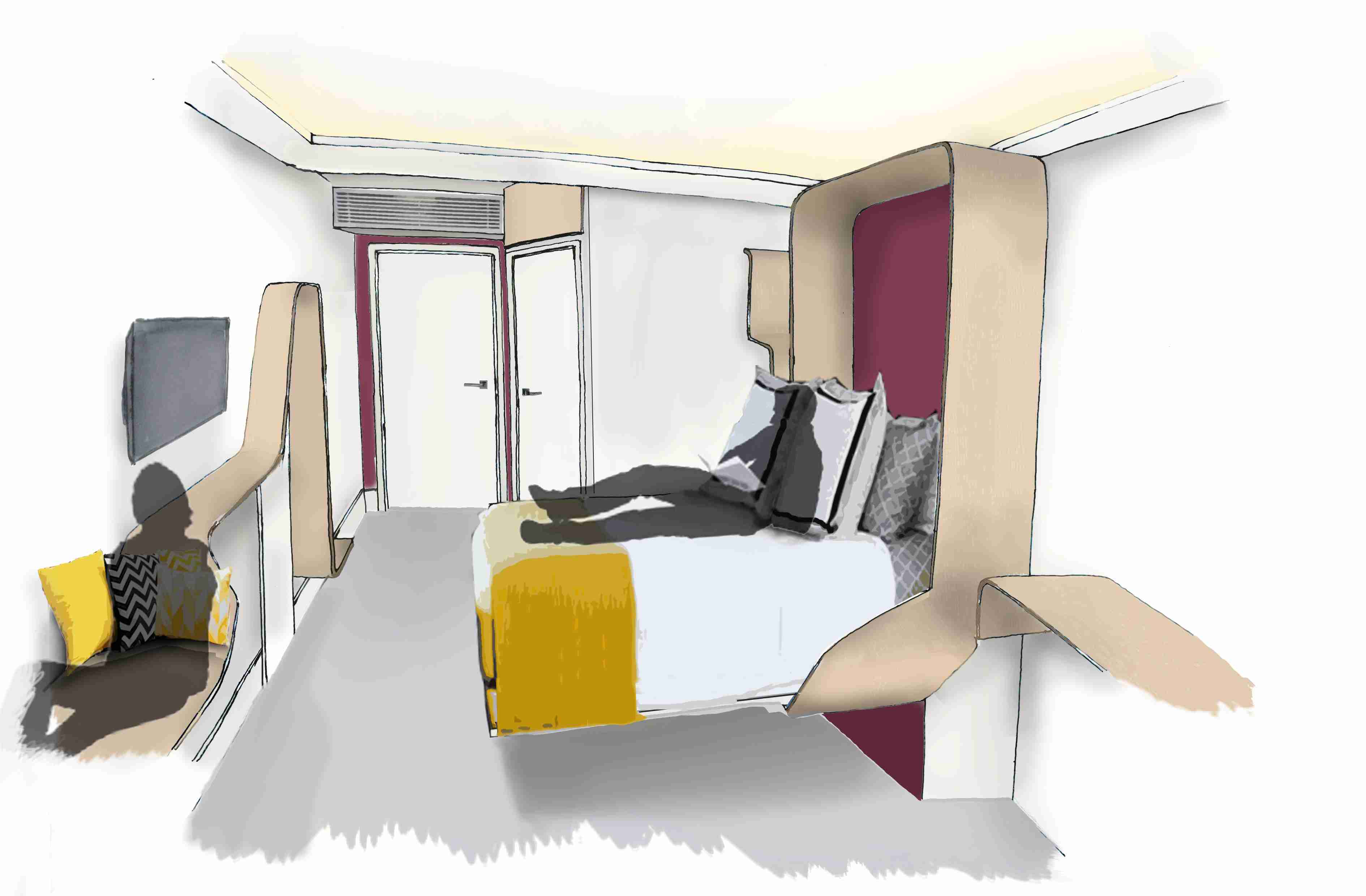 Dessin de la Ribbon room